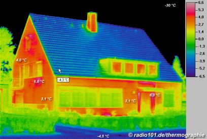 Gebäudethermographie, Wohnhaus